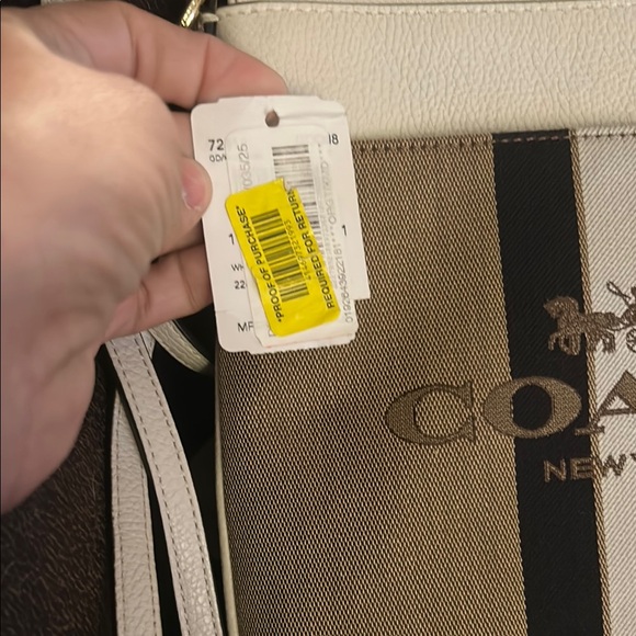 Coach Men's Tan and White Messenger Bag - Picture 6 of 8